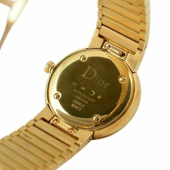 Christian Dior Diamonds Swiss Gold Watch - Picture 3 of 6